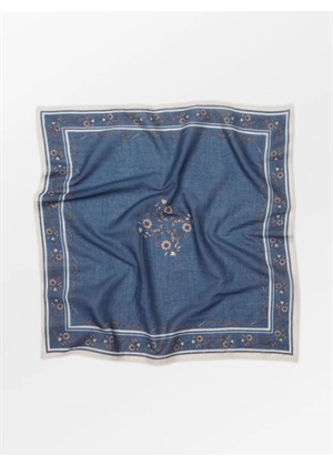 Suniflora cotta scarf Vintage Indigo blue Becksønderggard 